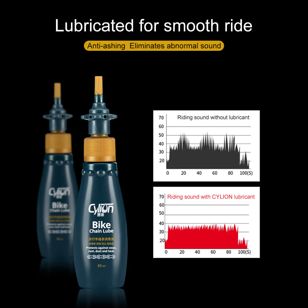 60ml Mountain Bike Bicycle Chain Lubricant Lube Oil with Cleaning Cloth - SpaceEleven