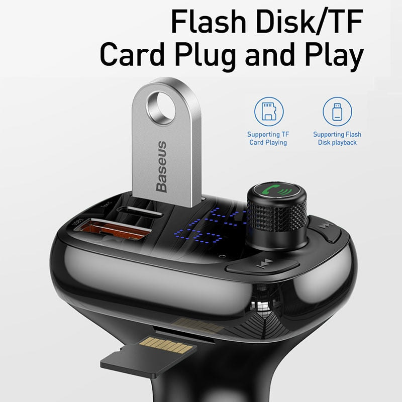 FM Transmitter Bluetooth 5.0 Handsfree Car Kit - SpaceEleven