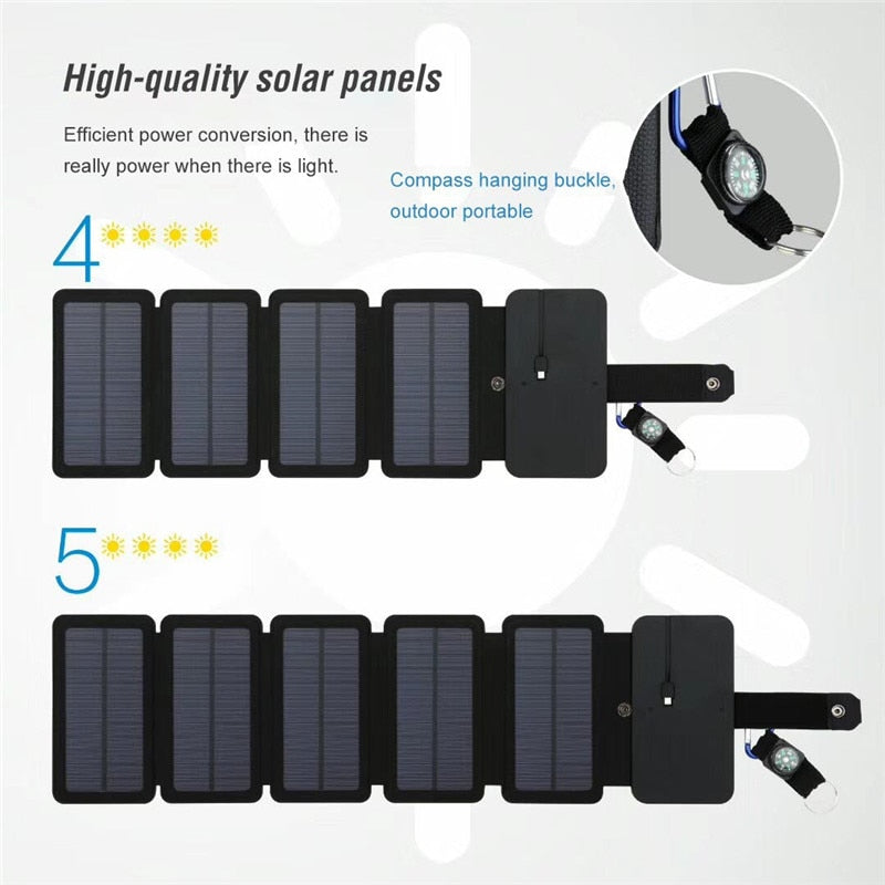 Folding Portable Solar Charger Panel - SpaceEleven