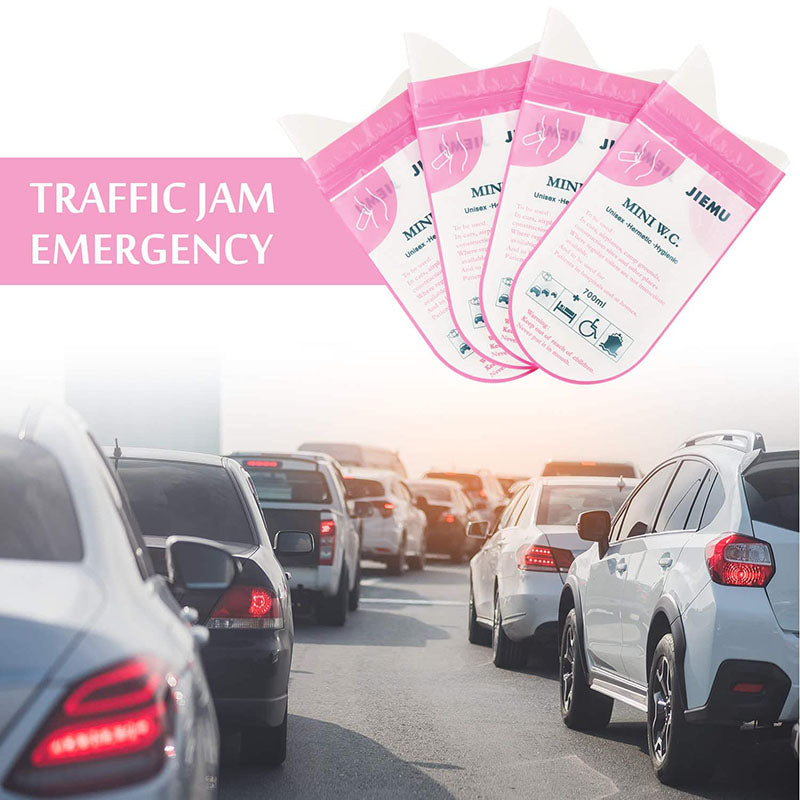 Unisex Disposable Urinal Toilet Bag - Perfect for traffic jams when driving long distance or Ideal accessory for traveling, camping and outdoor activities - SpaceEleven