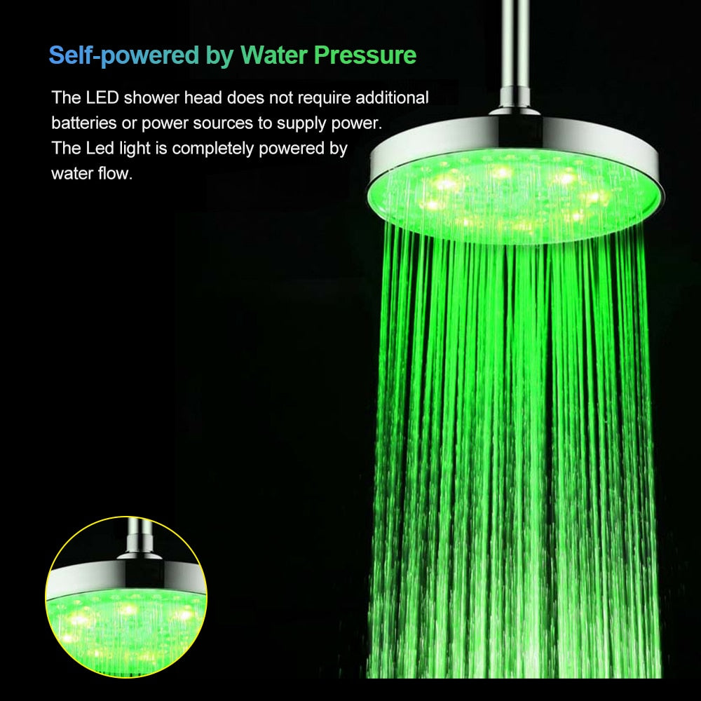 LED Rainfall Shower Head - SpaceEleven