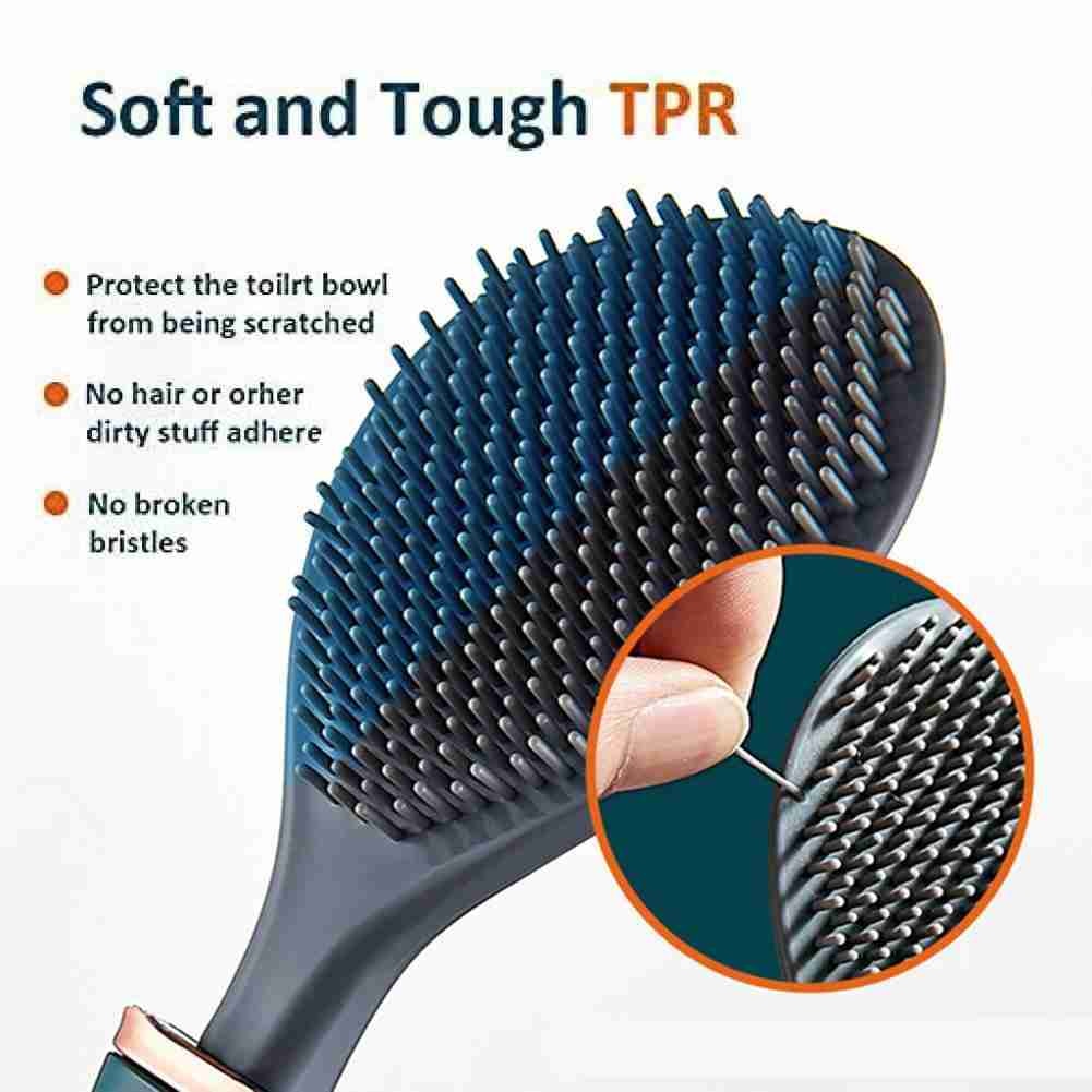 New Silicone Modern Hygienic Toilet Brush Holder Wall-mount - SpaceEleven