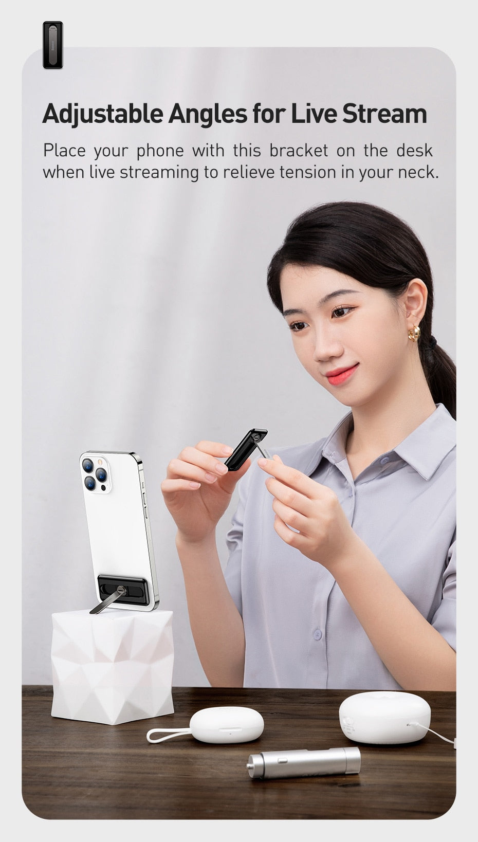 360°Adjustable Mobile Phone Support - Foldable Phone Holder - SpaceEleven