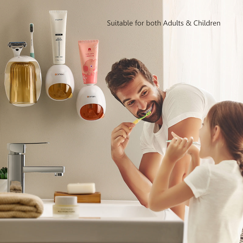 Wall Mounted Semi Automatic Toothpaste Dispenser - SpaceEleven