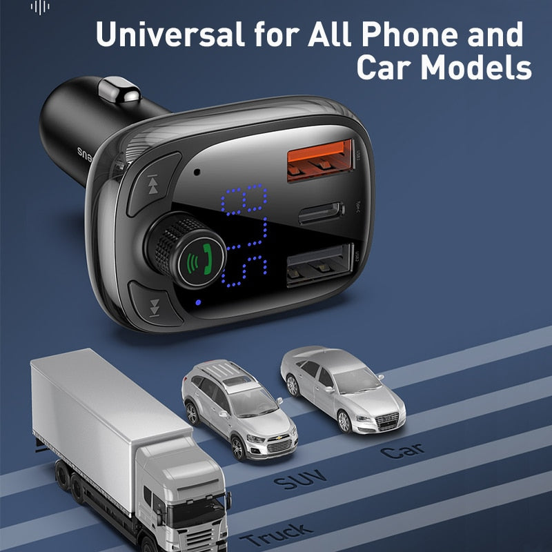 FM Transmitter Bluetooth 5.0 Handsfree Car Kit - SpaceEleven