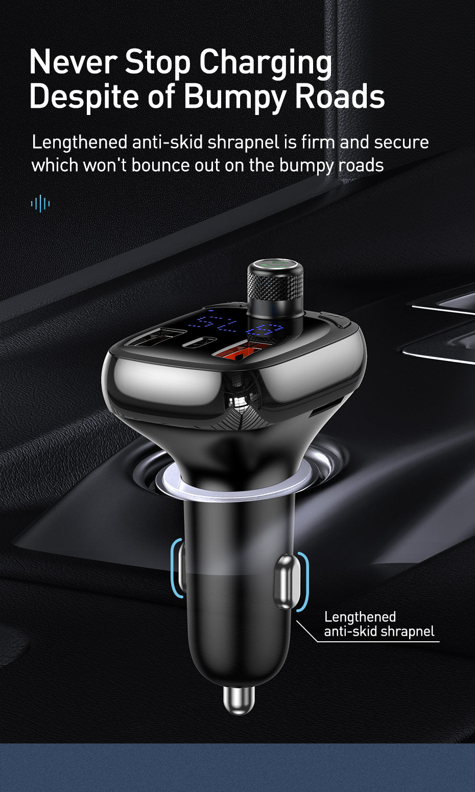 FM Transmitter Bluetooth 5.0 Handsfree Car Kit - SpaceEleven