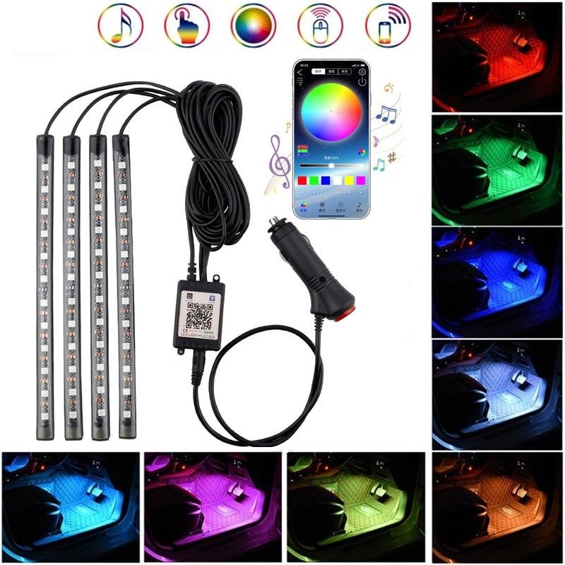 Car Interior RGB LED Decorative Strip Light - Decorative Atmosphere Lights - SpaceEleven