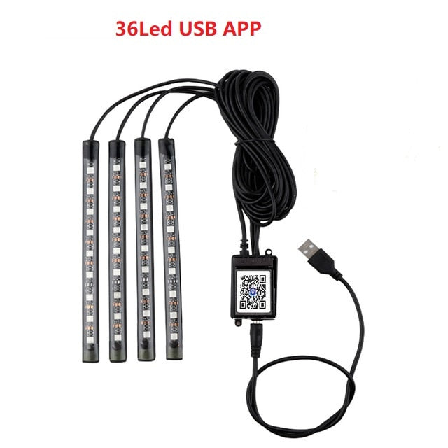 Car Interior RGB LED Decorative Strip Light - Decorative Atmosphere Lights - SpaceEleven