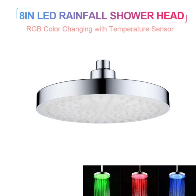 LED Rainfall Shower Head - SpaceEleven