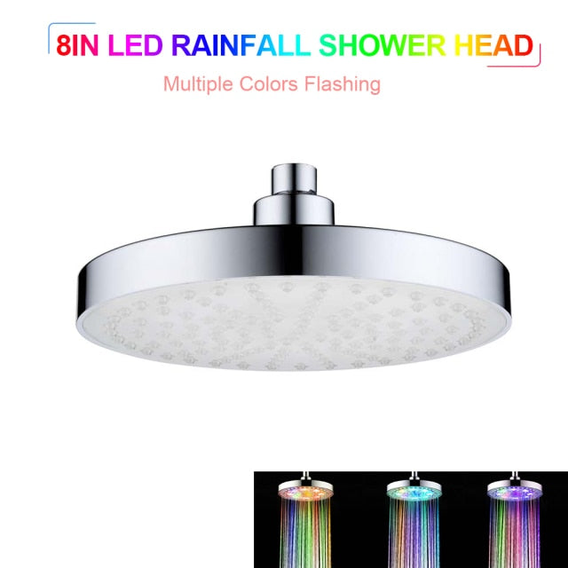 LED Rainfall Shower Head - SpaceEleven