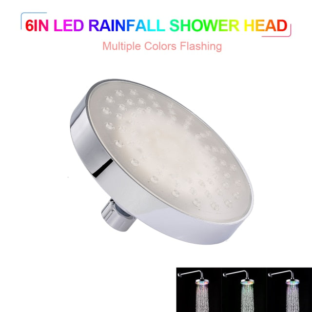 LED Rainfall Shower Head - SpaceEleven