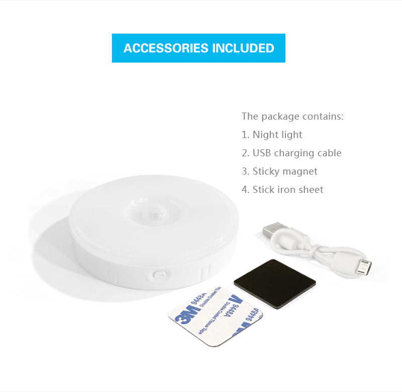 Motion Sensor LED Night Light - USB Rechargeable - SpaceEleven