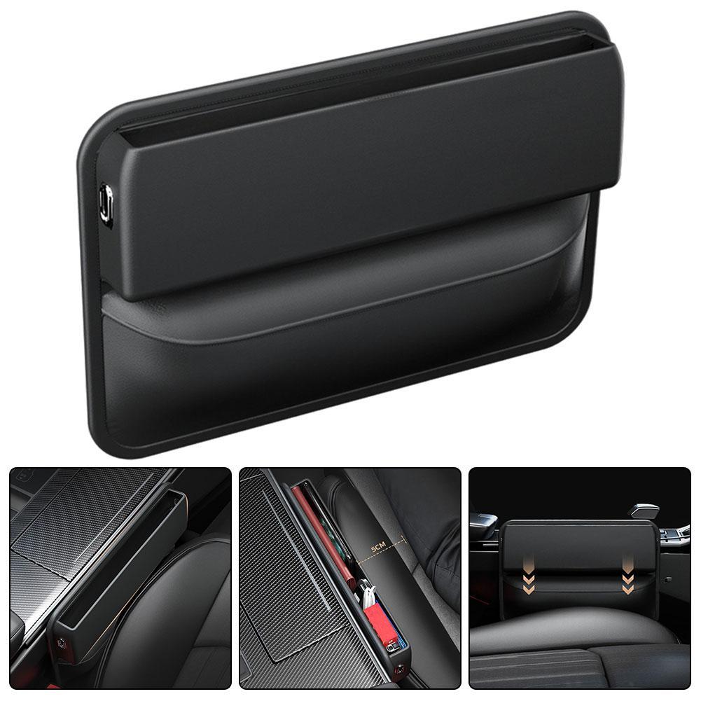 Leather Car Seat Gap Filler Organizer for Front Seat - SpaceEleven