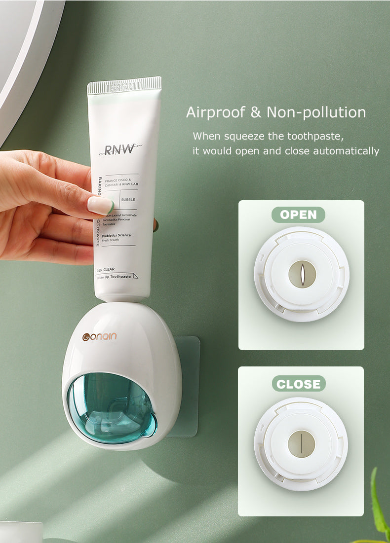 Wall Mounted Semi Automatic Toothpaste Dispenser - SpaceEleven